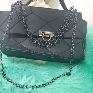 Emilio Pepe made in Italy  Geometric Black Purse.